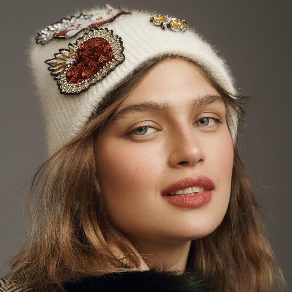 NWT Anthropologie Patch Beanie
